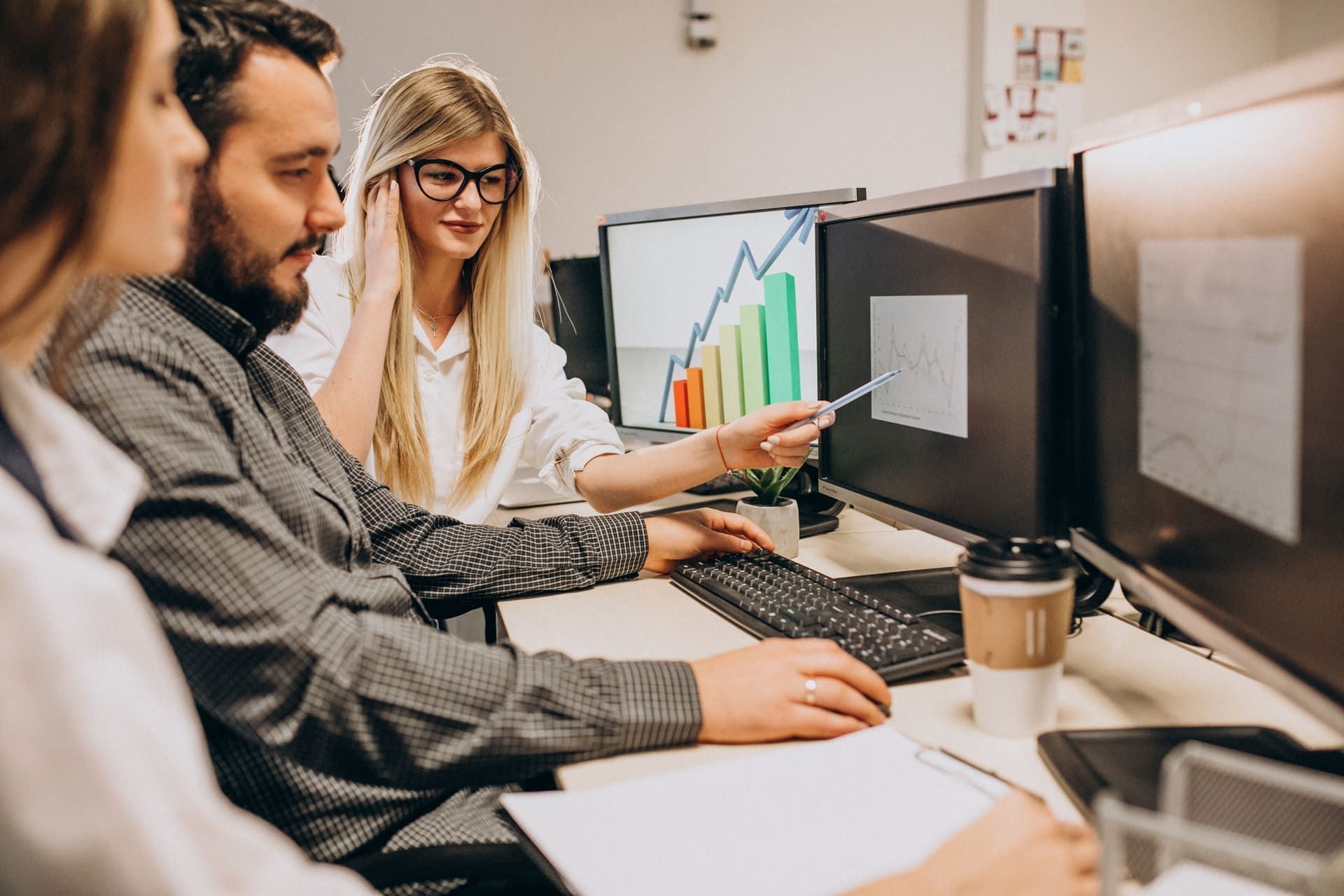 Developers building a custom CRM system